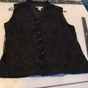 Ultra Dress  of New York size 14 black lace sleeveless dressy top